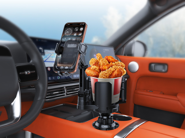360 Degree Rotation Car Cup Phone Holder Flexible ABS Dashboard Bracket Adjustable Height Portable Compatible for Android
