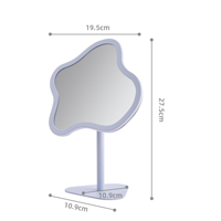 Miroir de Maquillage de Bureau à Bord Ondulé Personnalisable avec Support Pivotant en Métal de Haute Qualité pour Coiffeuse et Table de Maquillage – Fournisseur Direct Usine