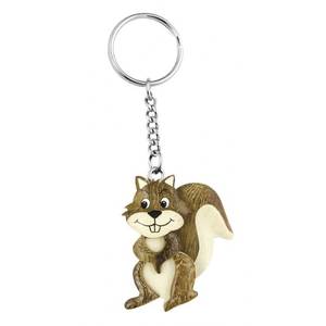 Llavero de Ardilla, Miniatura de Animal, Diseño de Madera, Accesorio Promocional - Product Image 1