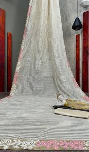 Sari de Mujer con Bordado y Ribete de Alta Calidad a Precio de Fábrica para Fiestas y Bodas al Mejor Precio desde India - Product Image 2