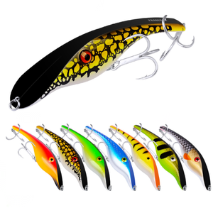 Leurre flottant en forme de crayon de 44g <span class=keywords><strong>et</strong></span> 14,5cm avec hameçon triple 2/0 #   Leurres de pêche pour gros gibier, leurres de traîne pour la pêche en eau salée, leurres de surface - Product Image 1