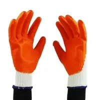 Goedkope 10 Gauge Gebreide Witte Katoenen Latex Rubber Handschoenen Gecoat Arbeid Handbeschermende Veiligheid Werkhandschoenen