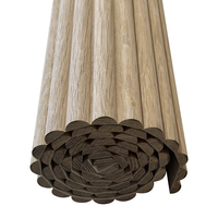 Panneaux muraux cannelés en bois massif de chêne super flexible Revêtement mural décoratif nervuré par vague 3d pour l'intérieur/la décoration de meubles