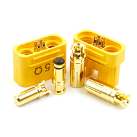 Conector de Cable Macho-Hembra Amass AS150U-F con Cubierta de Malla Tejida de 8AWG para Drones FPV Multirrotor de Gran Carga