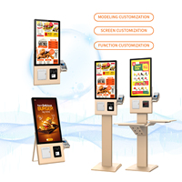Kiosque de commande pour restaurant à prix abordable avec tablette Android 21,5 pouces et imprimante pour commande en libre-service