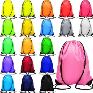 Nokta boş toptan yüksek kalite renkli ucuz fiyat kullanımlık spor salonu spor büzmeli sırt çantası