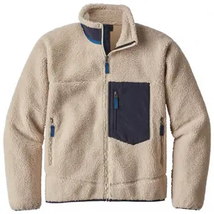 2022 anpassen beliebte Mode neues Design Männer Fleece jacke warme Outdoor einfache Stil Safari Jacke Polar Fleece