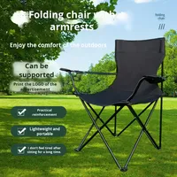 Fauteuil pliant portable moderne 2026 pour l'extérieur, camping, pique-nique, pêche, léger, avec structure en fer, chaise de jardin de loisirs 600D