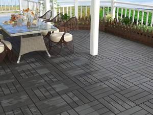 Free Sample <b>Interlocking</b> Wpc Decking <b>Tiles</b> Outdoor Balcony Garden Terrace Splicing Plastic Wood DIY Floor Exterior Deck <b>Tiles</b> - Product Image 6