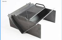 Foyer pliable en acier inoxydable pour le camping, la randonnée, le barbecue, le camping en plein air, barbecue pliable, foyer de camping portable