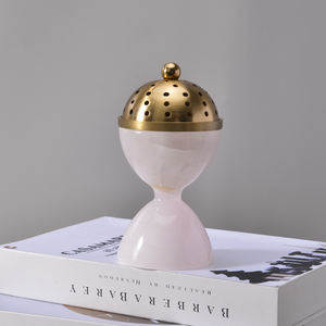 Toptan dekoratif Bakhoor lüks brülör bej mermer yeşim tütsü brülör Bakhoor - Product Image 2