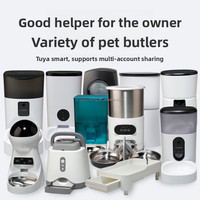 Comedero Automático para Perros, Dispensador Inteligente de Alimentos, Tazón de Acero Inoxidable, Suministros para Mascotas, Wifi 2.4G, Comedero Automático para Animales