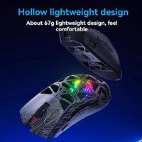 Souris sans fil Aula SC620 PAW3311 RGB, mini creuse, légère (53g), 12000 DPI, tri-mode pour Dota 2, Valorant, CSGO, style rétroéclairé