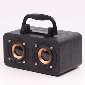 Altavoces de madera portátiles alimentados por batería inalámbricos para REPRODUCTOR DE Audio Bluetooth para el hogar fiesta al aire libre Compatible computadora móvil P - Product Image 1