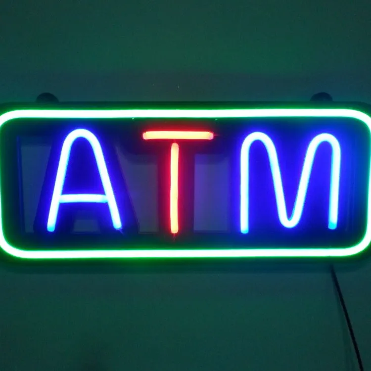 أفضل سعر عالي الجودة Atm أدى علامة Atm أدى النيون إشارة Atm أدى النيون إشارة Atm فليكس النيون