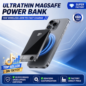 Batería Externa Magnética de Carga Rápida 2026, 5000mAh, Aleación de Aluminio, Ultrafina de 8mm, con Pantalla LED - Product Image 1