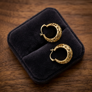 SOUMYA CREATIONS Pendientes de Aro Geométricos Chapados en Oro Estilo Vintage para Boda, Pendientes de Mujer con Microincrustaciones - Product Image 3