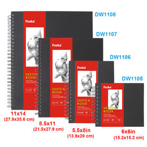 FOSKA Fournitures de <span class=keywords><strong>dessin</strong></span> polyvalentes, surface sans acide, 80 <span class=keywords><strong>feuilles</strong></span>, 110 g/m², papier à <span class=keywords><strong>dessin</strong></span> de qualité supérieure, carnet de croquis en spirale pour enfants et adultes - Product Image 2