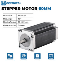 Moteur pas à pas hybride triphasé PrimoPal NEMA 24 60 mm 1,2 degré à couple élevé pour machine CNC et positionnement de précision