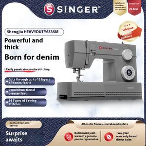 Máquina de Coser Eléctrica <span class=keywords><strong>SINGER</strong></span> 6335M, Multifuncional, de Escritorio, <span class=keywords><strong>para</strong></span> el Hogar, con Estructura Metálica Resistente, Enhebrado Automático - Product Image 2