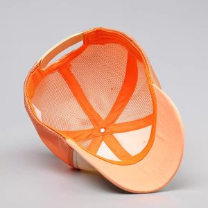 Casquette de baseball en coton 100 % OEM en gros, broderie personnalisée, promotionnelle, 6 panneaux, motif feuille rayée et lettres, en tissu courant - Product Image 6