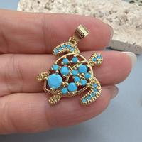 Pendentifs et breloques en coquillages de tortue et de cheval de mer turquoise en gros pour la fabrication de bijoux DIY sur le thème de l'océan, accessoires pour bracelets et colliers