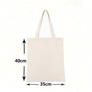 Bolsas de Lona Blancas y Negras Simples al por Mayor, Bolsas de Compras de Lona de Algodón Reutilizables con Logotipo Personalizado - Product Image 2