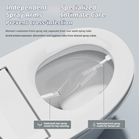 Nouveau modèle best-seller : WC intelligent avec dispositif d'hygiène féminine intégré, drainage en S, vente directe usine