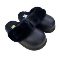 Chaussures d'hiver pour femmes, fermées, à plateforme, fourrées, imperméables, respirantes, légères, en peluche douce, antidérapantes, chaudes, en coton, pour intérieur et extérieur