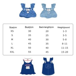 Ropa Adorable de Jean para Cachorros al por Mayor Pajarita para Gato Ropa de Diseñador de Lujo Vestidos y Faldas para PERROS y GATOS - Product Image 2