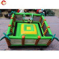 Aire de jeux gonflable de rebond d'airbag de montagne de saut gonflable en PVC de 6x6m avec accessoires de réparation de souffleur d'air enfants adultes