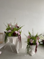Chemin de table floral artificiel personnalisable Wild Spring 60 cm, centres de table floraux pour décoration de mariage et d'hôtel