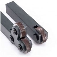 Outil de moletage à roue unique carrée REALMAX, couteau à fleurs roulant, ensemble de roues doubles pour le traitement des machines-outils avec tige droite