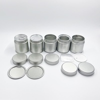 Boîte à thé matcha personnalisée avec étiquette, double joint, bouchon à vis, étanche à l'humidité, en fer blanc, pour poudre de thé UBE, 30g 50g