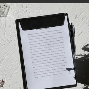 Wholesale Durable Office Accessory School Portable Pu Leather <b>A4</b> File <b>Folder</b> Magnetic Clipboard Menu Paperclip - Product Image 2