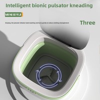 Mini petite machine à laver en plastique entièrement automatique transfrontalière essoreuse pliable pour chaussettes sous-vêtements pour dortoir usage domestique
