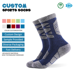 Calze Sportive da Uomo per Sci ed Escursionismo, in Cotone Pettinato, Fondo Spesso in Spugna, Assorbenti, Anti-Odore, Traspiranti, Lunghezza Media Polpaccio - Product Image 1