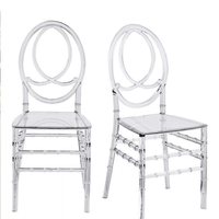 Chaises en plastique transparent durable, écologiques, imperméables, design moderne, pour événements, fêtes, mariages, hôtels, utilisation intérieure et extérieure, vente en gros