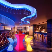 Table de bar LED en gros, 16 couleurs changeantes, éclairée, étanche, mobilier d'extérieur pour événements et locations de fêtes
