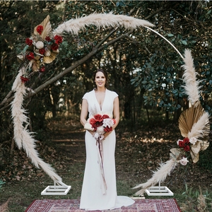 <span class=keywords><strong>Arceau</strong></span> rond en métal cercle mariage toile de fond support tonnelles de jardin fleur support cerceau fond support extérieur fête nuptiale douche - Product Image 4