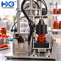 Machine de capsulage semi-automatique sous vide pour bocaux en verre de sauce chili avec couvercles métalliques à visser – Équipement d'emballage de bureau – Fournisseur