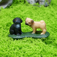 Grenzüberschreitende Simulations-PVC-Tiermodell-Ornamente: Kleine Shar-Pei-Hunde, Katzen und Hasen – Verspielte Tierfiguren für die Muttertagsdekoration
