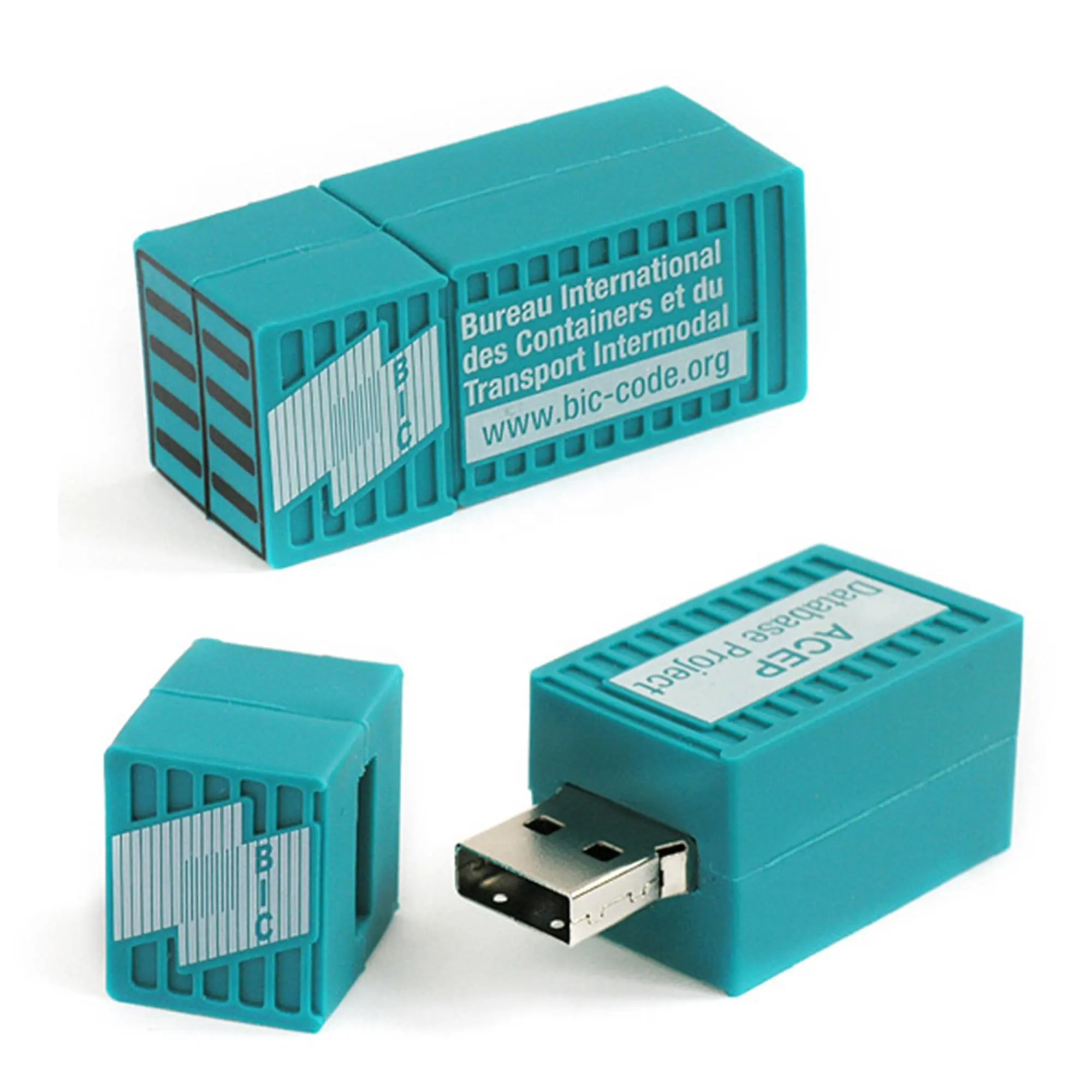 Logistik werbegeschenk souvenir pvc container usb 8 GB stick geschenk mini container usb-stick