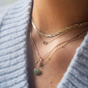 Mới 12 Sinh Nhật Đá Hình Trái Tim Màu Đỏ Màu Xanh Lá Cây Màu Hồng Màu Đen Đá Tự Nhiên Zircon Mặt Dây Chuyền Tự Làm Quyến Rũ Vòng Cổ Phụ Nữ Món Quà Đảng Ngày - Product Image 4