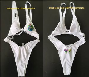 Set di costumi da bagno Bikini a vita alta con Logo personalizzato per ragazze Sexy Sexy uno pezzo senza schienale costumi da bagno per le donne - Product Image 6