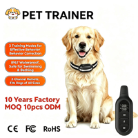 IP67 Wasserdichtes Anti-Bell-Halsband für Hunde mit Fernbedienung, Schock-, Vibrations- und Tonmodus, Hundetrainingshalsband zur Verhaltenskorrektur