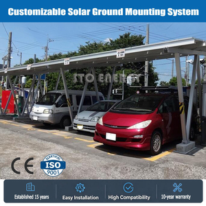 Cadre d'abri solaire en aluminium solide pour voiture, montage sur auvent, port de garage, système de montage Pv avec station de charge - Product Image 2