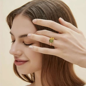 Joyería Fina Personalizada, Anillo Sólido de Oro Real de 9k, 10k, 14k, 18k, Oro Blanco, Amarillo o Rosado, Diamante/Gema de Laboratorio, Fabricación en Fábrica - Product Image 1