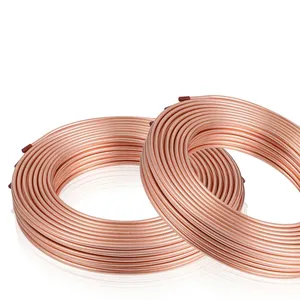 Bobina de cobre capilar para tortitas, tubo de cobre de alta calidad para refrigeración, aire acondicionado, tubo de cobre de conexión