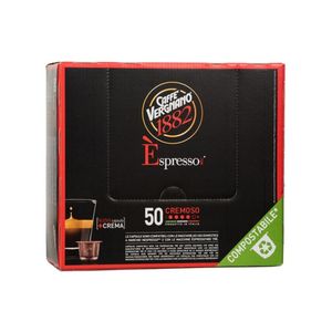 Set di 50 Capsule Compostabili Vergnano E'spresso Cremoso, Monouso in Carta, Metallo, Plastica, Ceramica, Capsule di Caffè PLA 0.17/Caps - Product Image 1